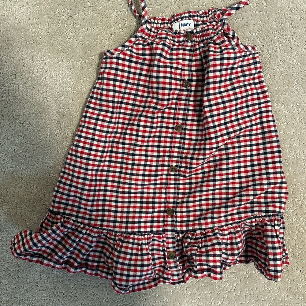 Old Navy Red and Black Plaid Kids Dress